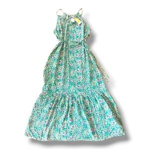 Banana Republic PETITE HALTER MAXI DRESS Clover Green Size Small NWT